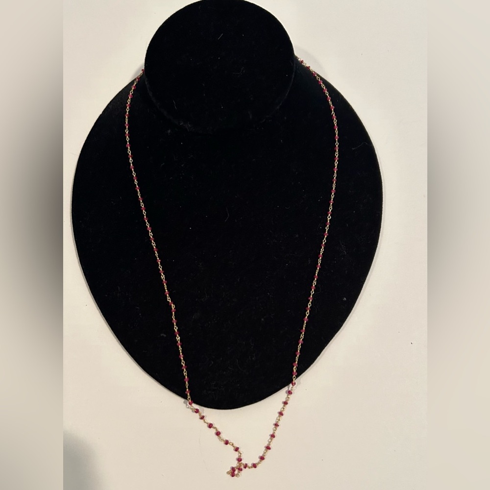 Vintage ME&RO 18k  Ruby Necklace